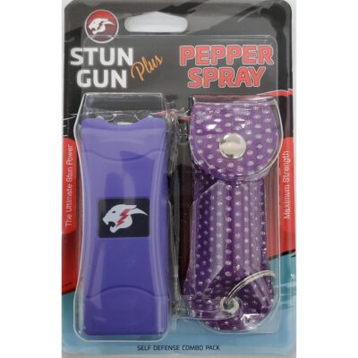 COMBO - PURPLE CHEETAH STUN GUN & PEPPER SPRAY
