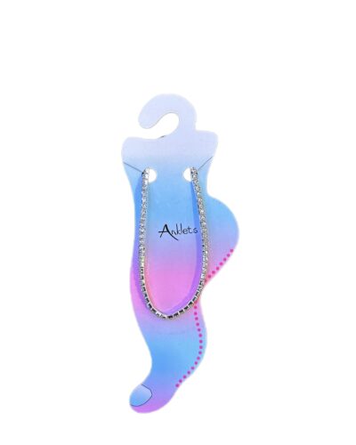Silver Anklets w/Silver Stone