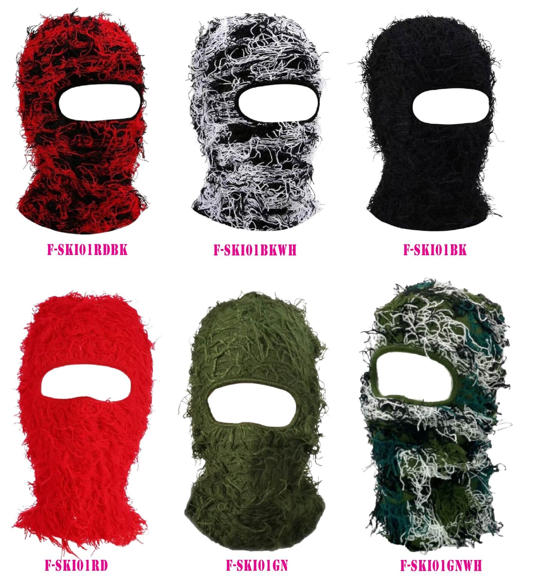 Distressed Ski Mask Plain-12