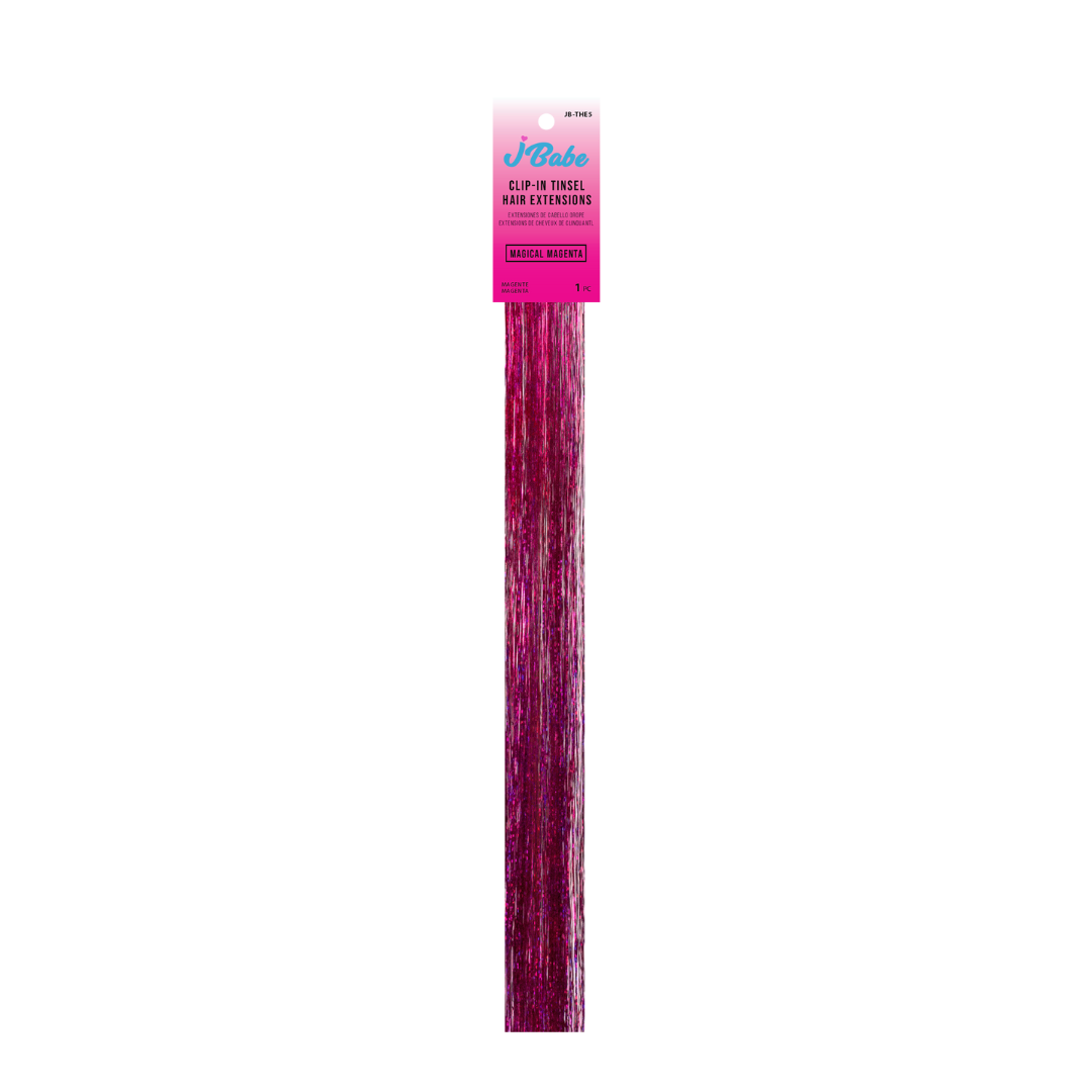 JB-THE5 – CLIP IN TINSEL HAIR EXTENSIONS – MAGICAL MAGENTA