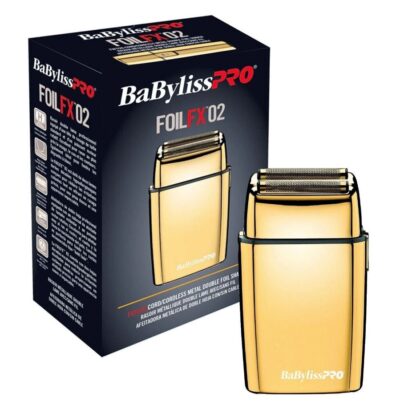 BaBylissPRO® FOILFX02™ Cord/Cordless Metal Double-Foil Shaver (Gold)
