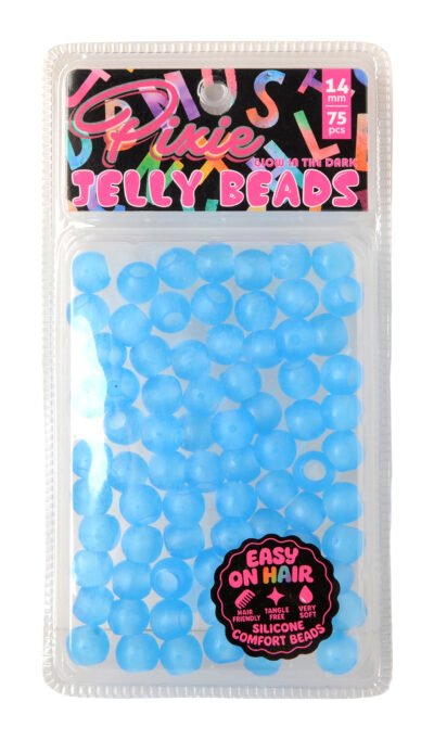14mm Silicone Beads 75pcs glow in the dark