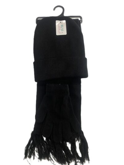 Knit hat glove scarf  set-adult