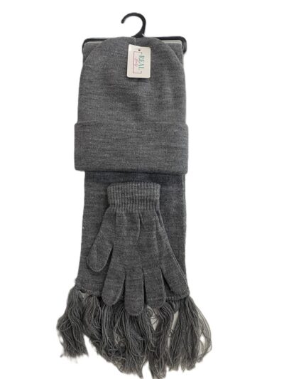 Knit hat glove scarf  set-adult