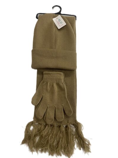 Knit hat glove scarf  set-adult