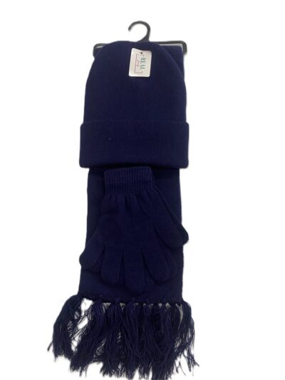 Knit hat glove scarf  set-adult