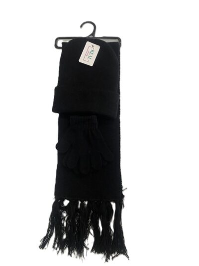 Knit hat glove scarf  set-kids