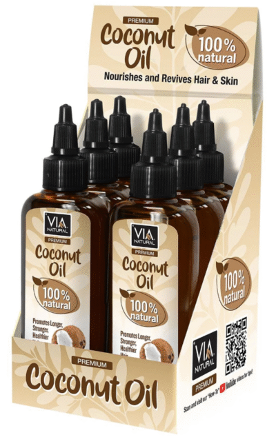 VIA PREMIUM COCONUT OIL 3.5oz (6PCS/DISPLAY)
