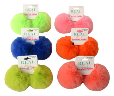 POMPOM PONYTAIL NEON (8CM)