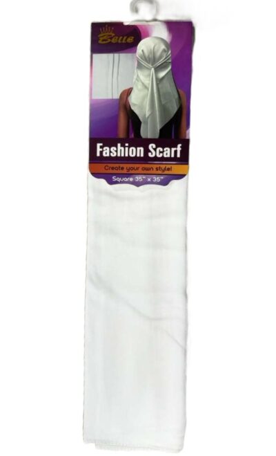 WHITE 36″ LARGE SQUARE PLAIN FASHION SCARF
