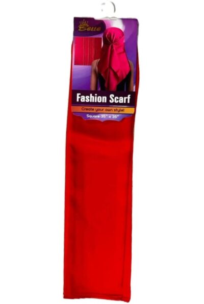 RED 36″ LARGE SQUARE PLAIN FASHION SCARF